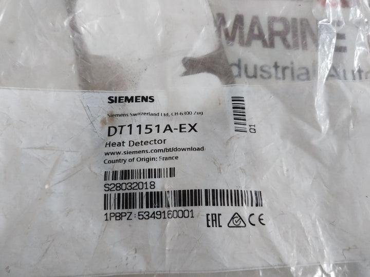 Siemens Dt1151A-ex Heat Detector 493811 5349160001 A- En54-5/A1R.B