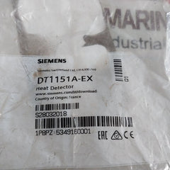 Siemens Dt1151A-ex Heat Detector 493811 5349160001 A- En54-5/A1R.B