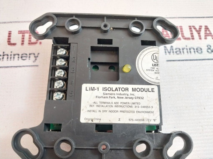 Siemens Lim-1 Isolator Module 575-449558