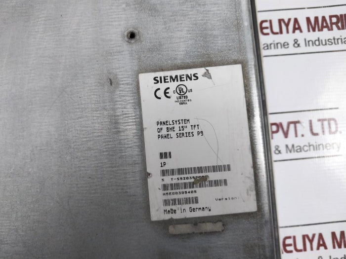 Siemens Qf 8He 15” Tft Simatic Pc Panel System P9 A5E00305405 (Not Working)