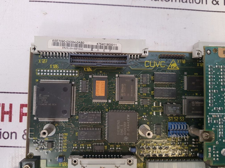 Siemens 6Se7090-0Xx84-0Ab0 Cuvc Simovert Masterdrive Board 6Se7090-0Xx84-0Ff5