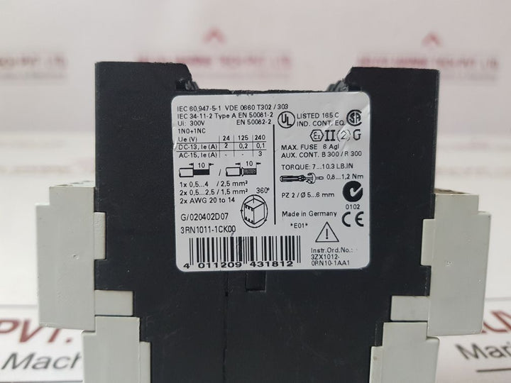 Siemens 3rn1011-1ck00 Motor Protection Relay