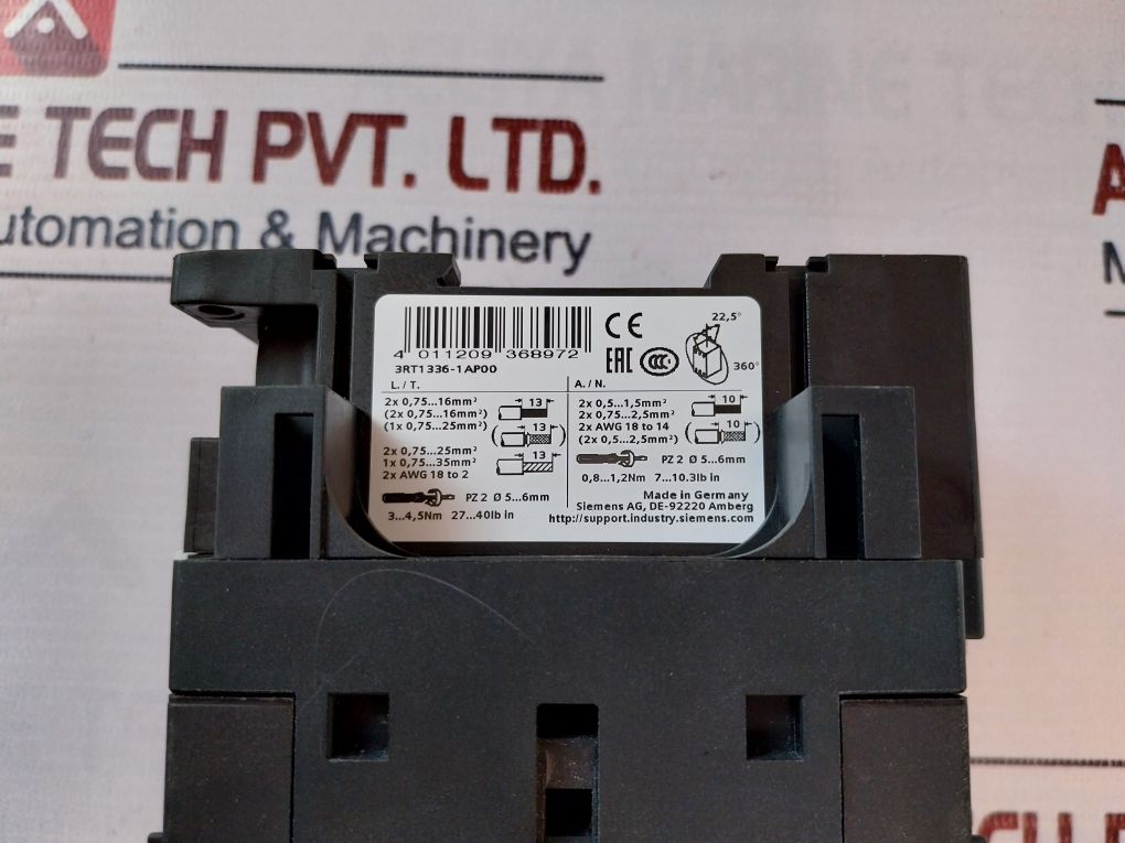Siemens Sirius 3Rt1336-1Ap00 Contactor 230V 50Hz