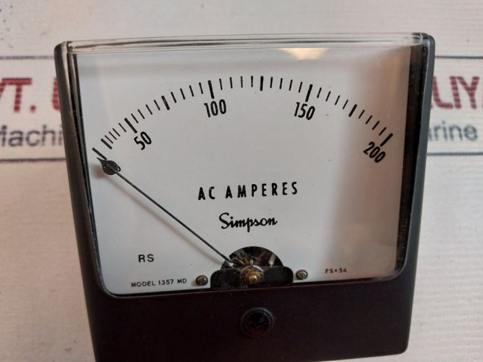 Simpson 1357 Md Panel Meter 0-200 Ac Amp