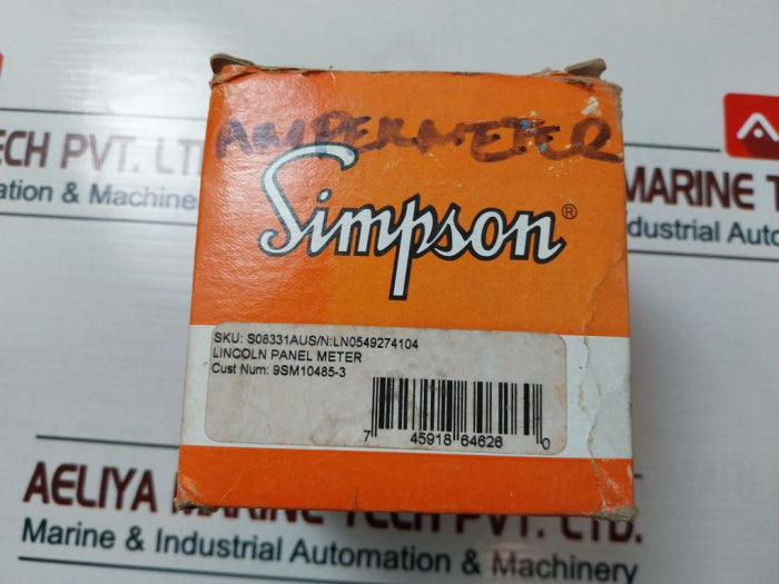 Simpson M-10485-3 Lincoln Panel Meter S08331Au 27