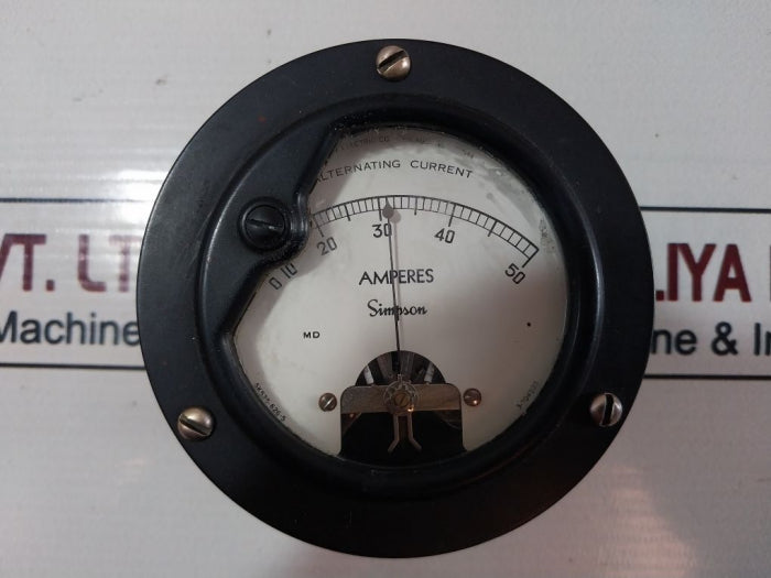 Simpson Sk525-626-5 Alternating Current Panel Meter 0-50 Amperes
