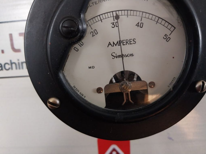 Simpson Sk525-626-5 Alternating Current Panel Meter 0-50 Amperes