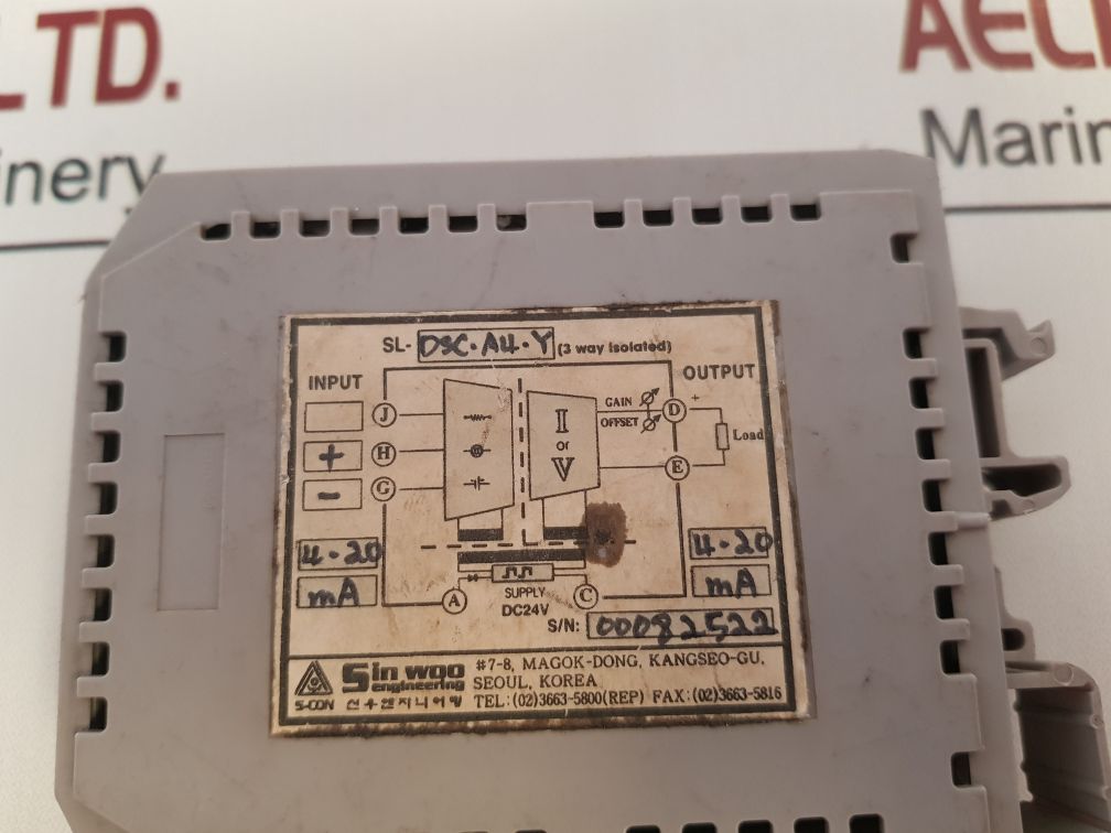 Sin Woo Sl-dsc-a4-y 3 Way Isolated Dc Converter 24V Dc
