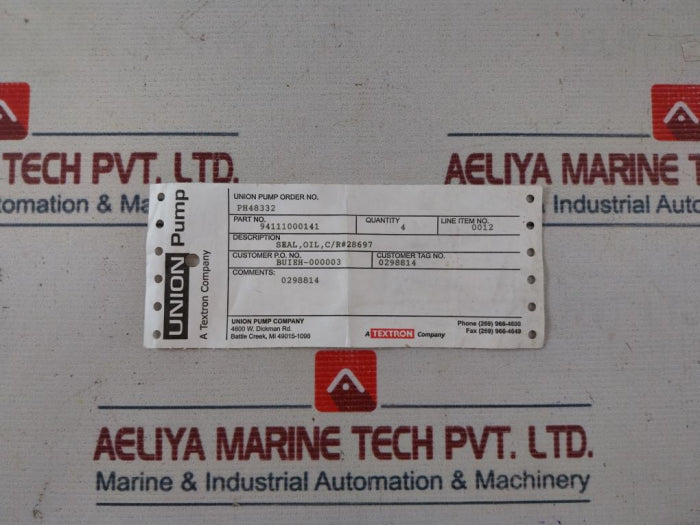 Lot of 3X Skf 28697 Oil Shaft Seal 94111000141