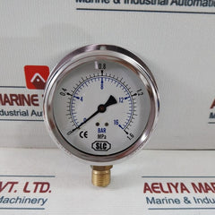 SLC 0-16 Bar Pressure Gauge 100 m/m 1/2 Inch PF