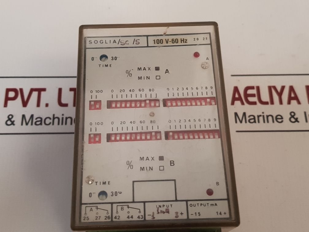 Soglia/Sc/5 20 21 Input Output Relay Time 100V-60Hz