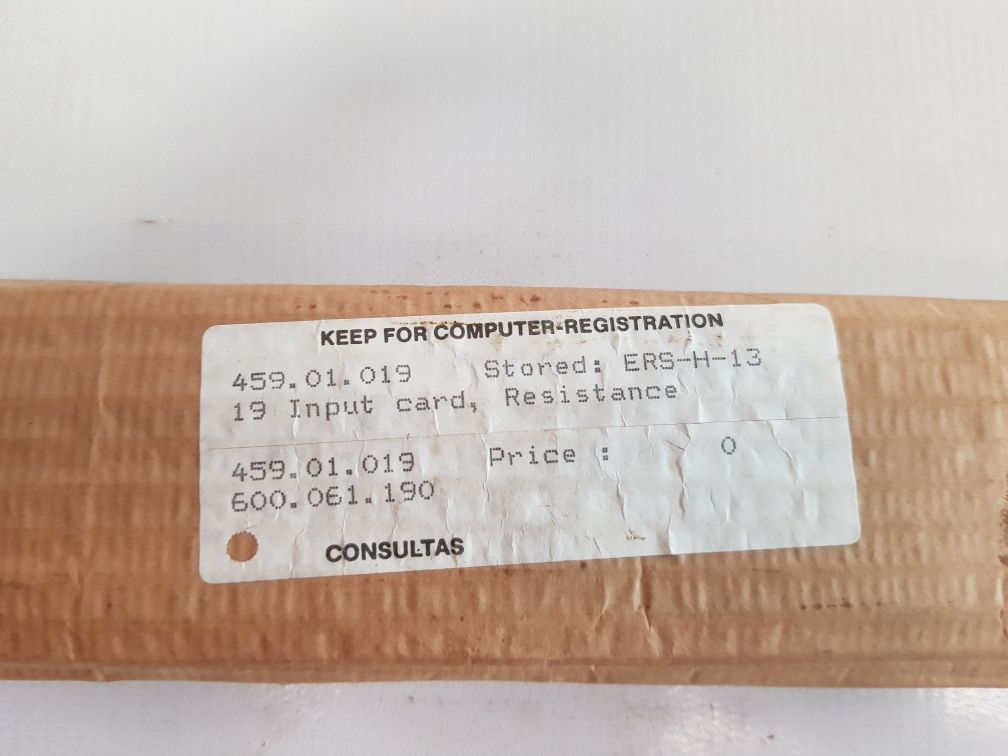 Soren T. Lyngso 600061190 19 Input Card, Resistance