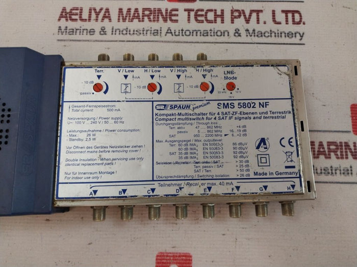 Spaun Sms 5802 Nf Compact Multiswitch For 4 Sat If Signal And Terrestrial