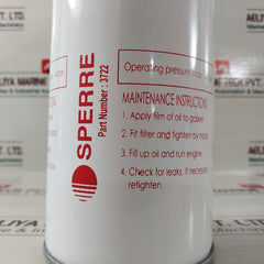 Sperre 3722 Spin-on Oil Filter 1"12 Unf