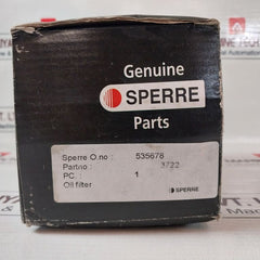 Sperre 3722 Spin-on Oil Filter 1"12 Unf