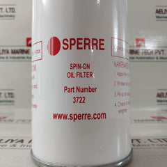 Sperre 3722 Spin-on Oil Filter 1"12 Unf