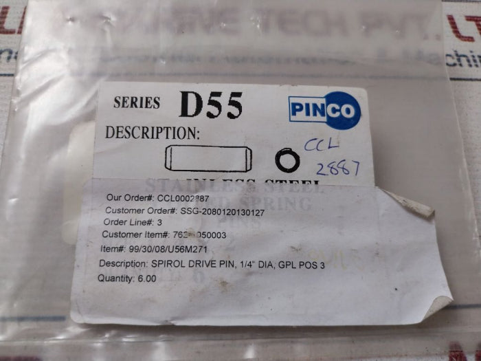 Spirol 99/30/08/U56M271 Stainless Steel Coiled Spring Pin
