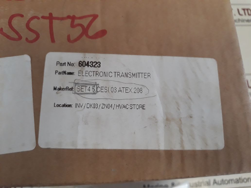 Spriano 604202/604323 Differential Pressure Transmitter Sst5 6