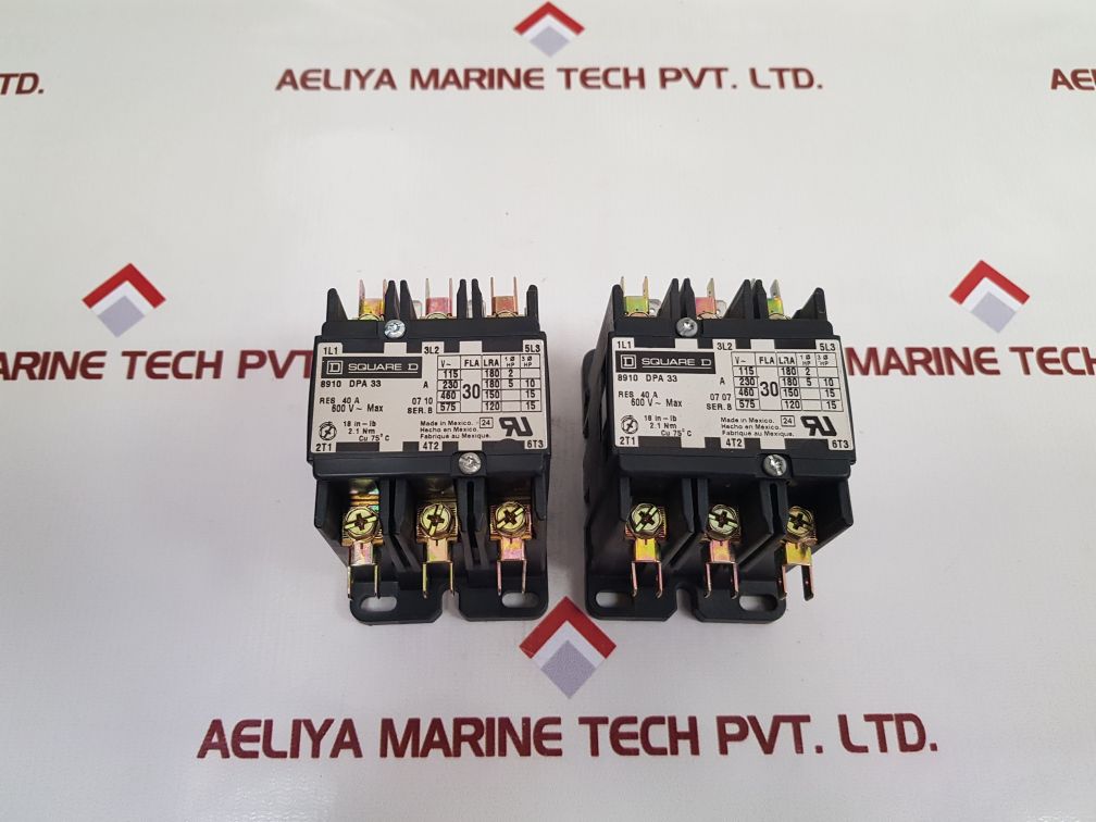 Square d 8910 dpa 33 ser: b definite purpose contactor 25301801 b81