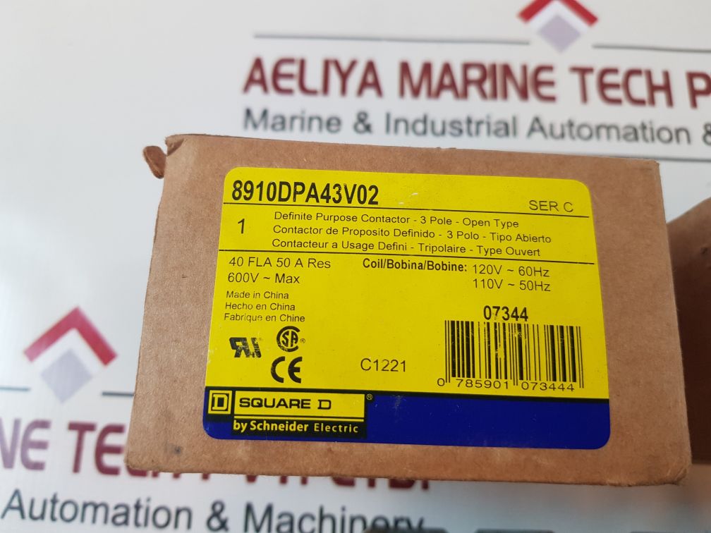 Square D 8910Dpa43V02 Definite Purpose Contactor