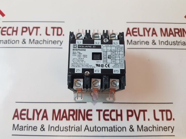 Square D 8910Dpa43V02 Definite Purpose Contactor