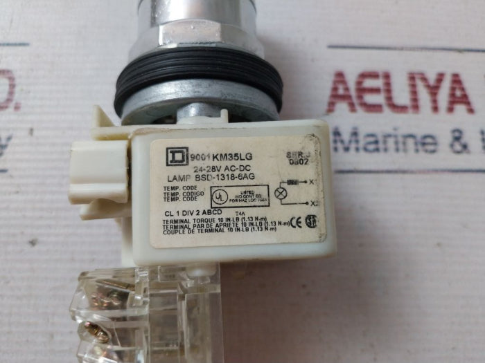 Square D 9001Km35Lg Push Button Light Block 24-28V Ac-dc