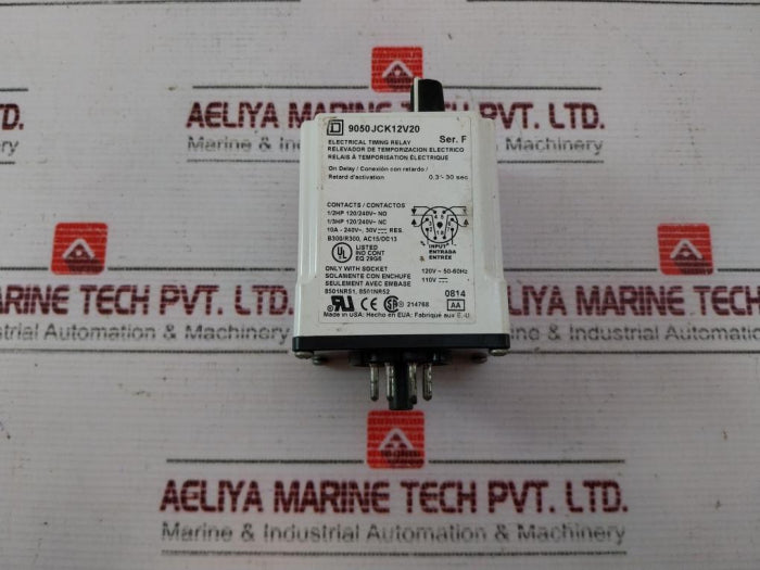 Square D 9050 Jck12V20 Electrical Timing Relay 0.3–30Sec