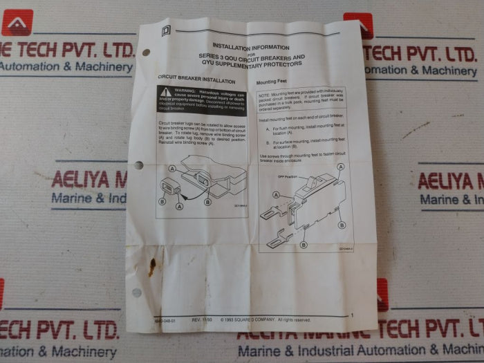 Square D Qou210 Circuit Breaker 40°C