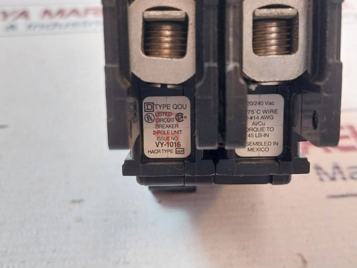 Square D Qou215 2-pole Circuit Breaker 120/240 Vac