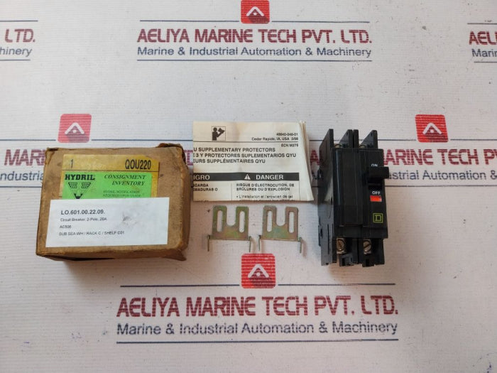 Square D Qou220 Circuit Breaker 20A 120/240 Vac