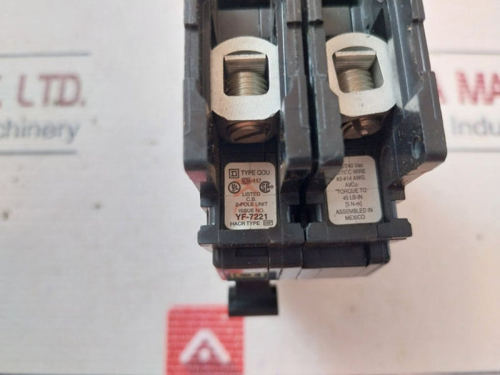 Square D Qou220 Circuit Breaker 20A 120/240 Vac