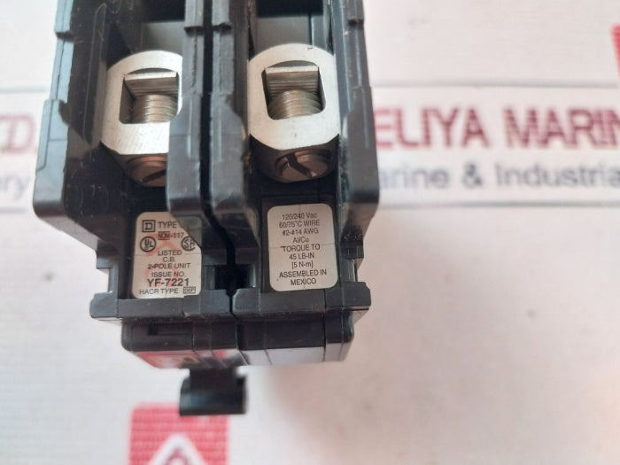 Square D Qou220 Circuit Breaker 20A 120/240 Vac