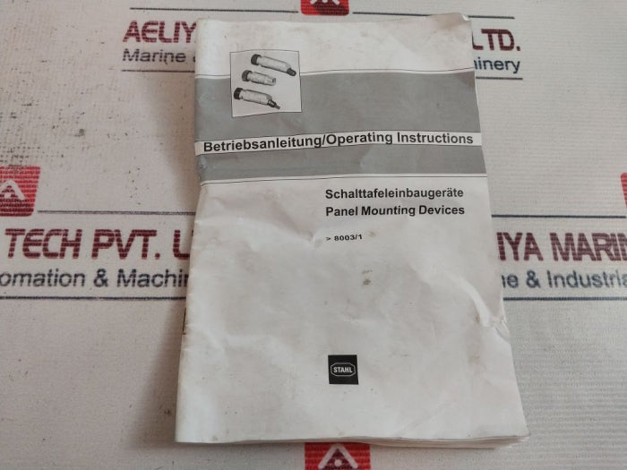 Stahl 8003/121 Panel Mounting Devices 500V/6A/1250 Va 4 046827 004933