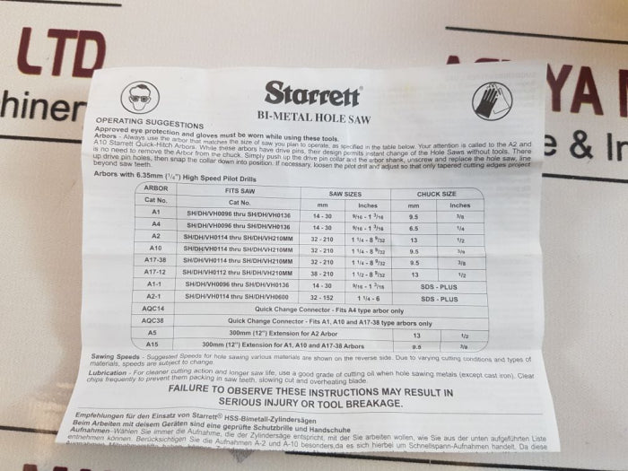 Lot of 5X Starrett SH0200 BI Metal Hole Saw 51MM