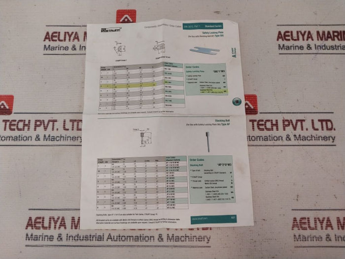 Lot of 24X Stauff V4A Sig 3 Ss Safety Locking Plate Sig 3 W5