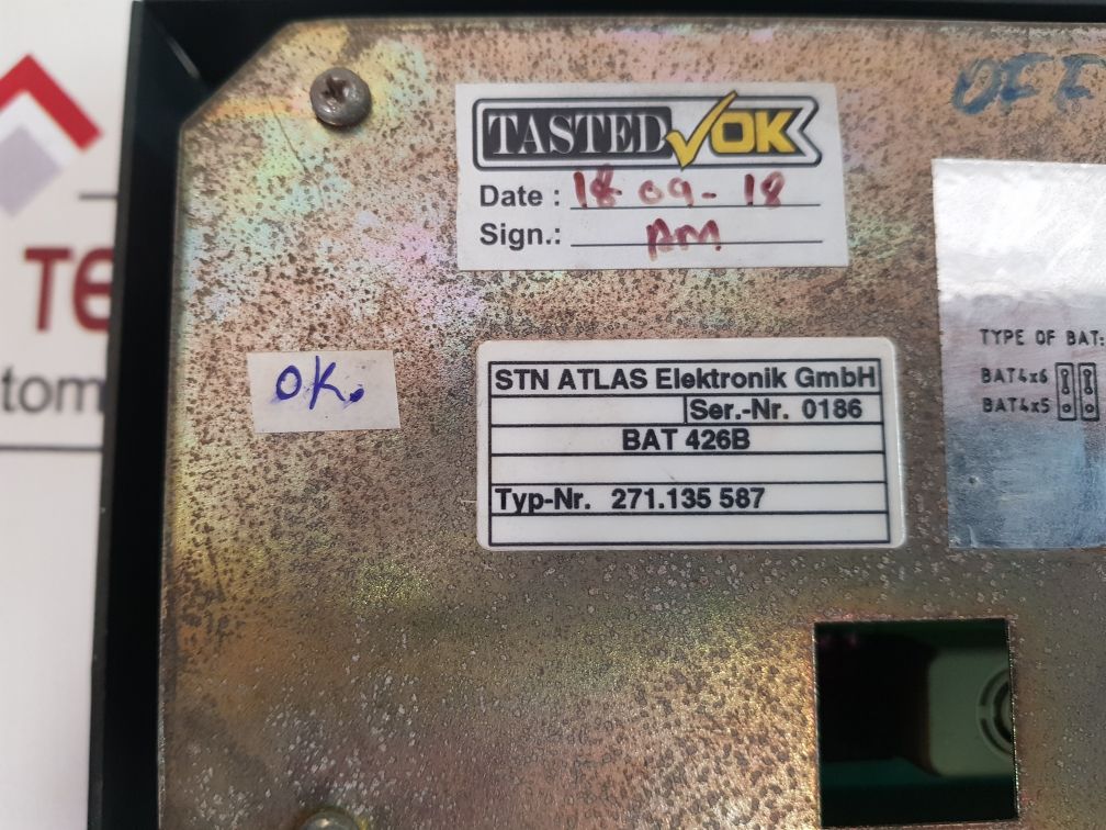 Stn atlas bat 426b signal fire alarm control display 271.135 587