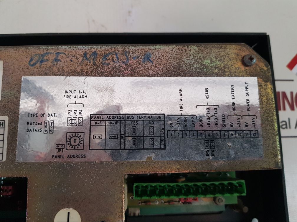Stn atlas bat 426b signal fire alarm control display 271.135 587