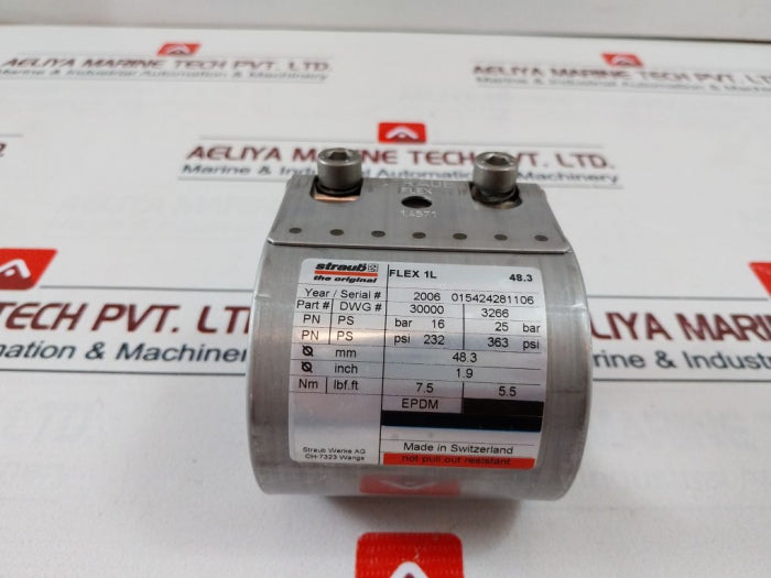 Straub Flex 1L 48.3 Coupling 25 Bar 232 Psi