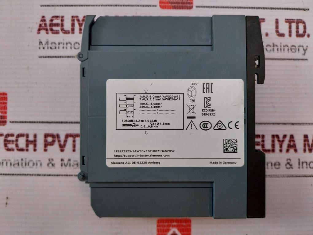 Siemens Sirius 3Rp2525-1Aw30 Time Relay 12-240V Ac/Dc 50/60Hz