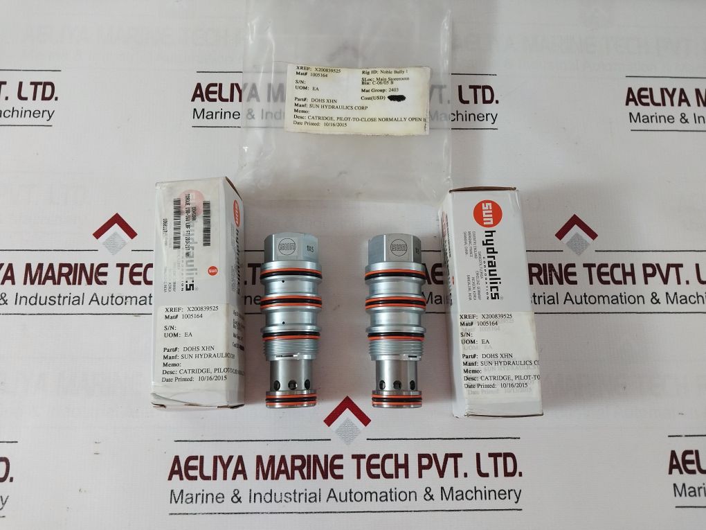 Sun Hydraulics Dohs-xhn Pilot-to-close Normally Open Cartridge