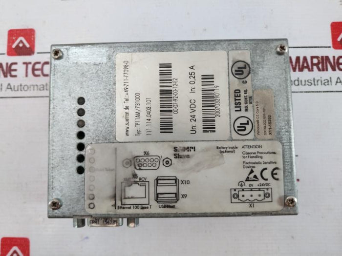 Sutron Tp11Am/731000 Operator Panel 24Vdc 200703290119
