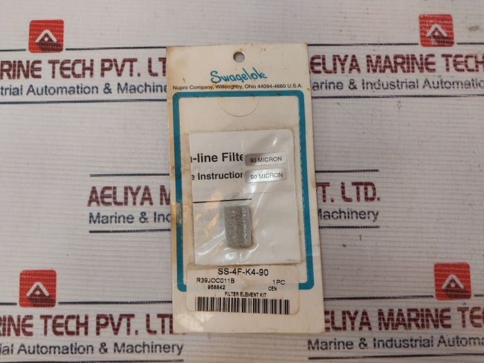 Swagelok Ss-4F-k4-90, 90 Micron Filter Element