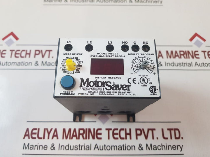 Symcom Motorsaver Ms777 Overload Relay 20-90 A
