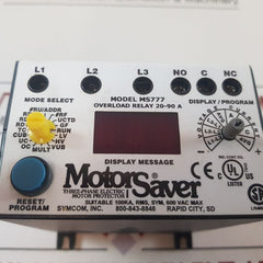 Symcom Motorsaver Ms777 Overload Relay 20-90 A