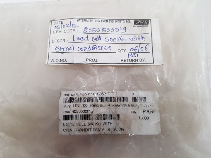 Syscon 8050500019 Load Cell 500Kg-with Signal Conditioner