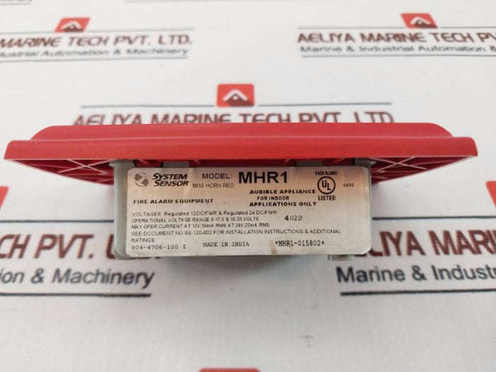 System Sensor Mhr1 Red Mini Horn 8-17.5 And 16-33V