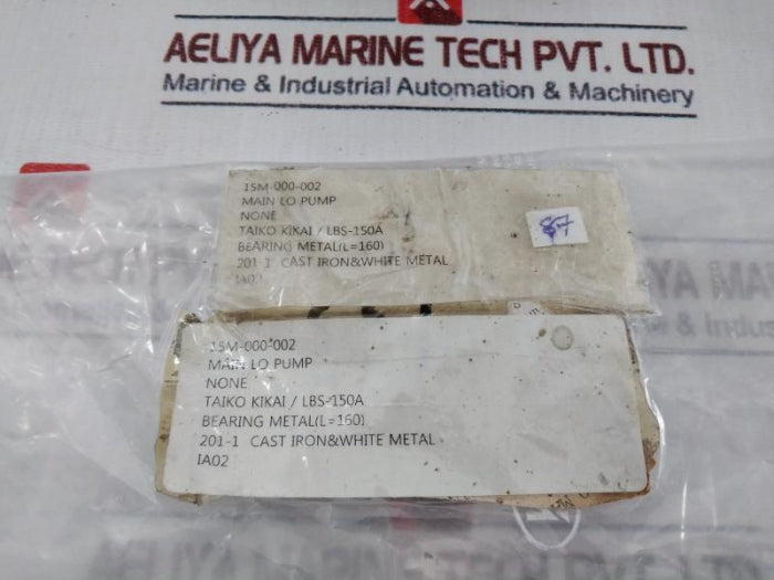 Taiko Kikai Lbs-150A Bearing Metal (L=160 Mm) For Main Lubrication Pump