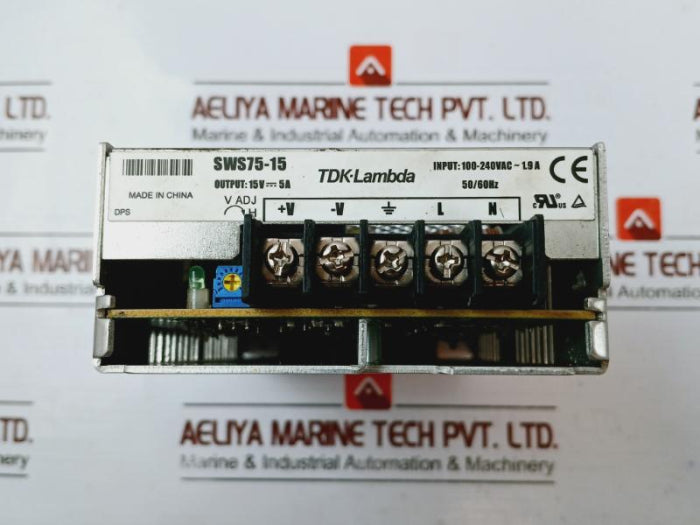Tdk-lambda Sws75-15 Switching Mode Power Supply Unit 100-240Vac 1.9A 50/60Hz