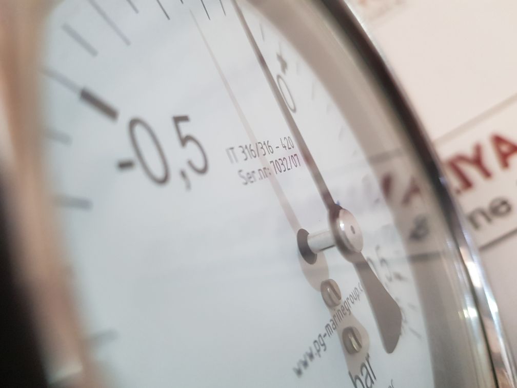 Teck skotselv it 316/316 - 420 gauge -1 to 0,6 bar