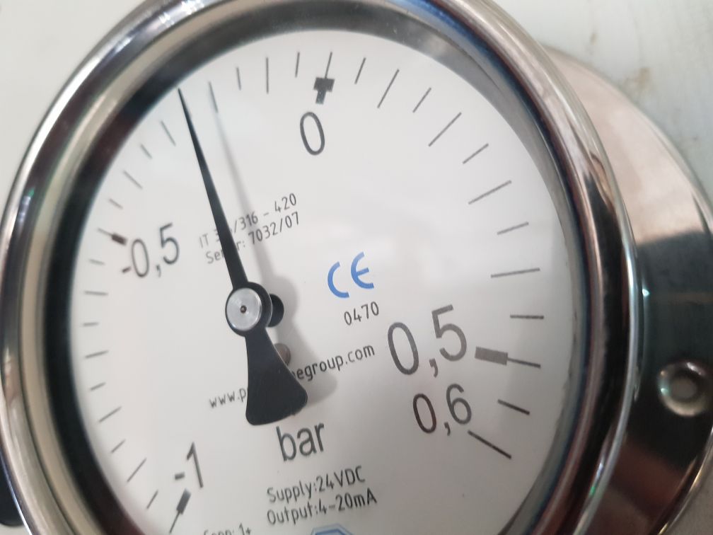 Teck skotselv it 316/316 - 420 gauge -1 to 0,6 bar